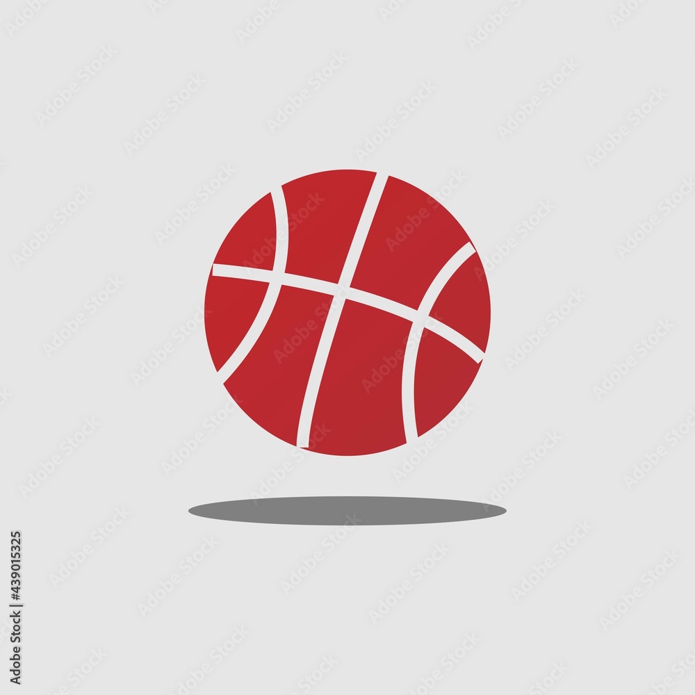 red basket ball vector icon or logo red basket ball vector icon or logo
