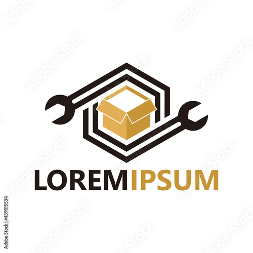 Box repair logo template design