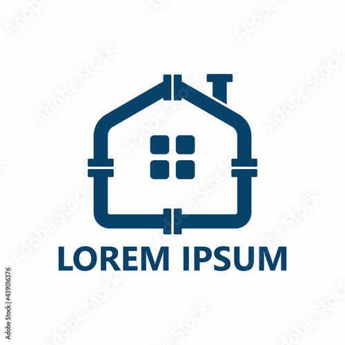 Plumbing house logo template design