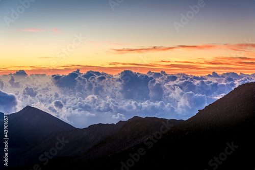 sunrise in the mountains