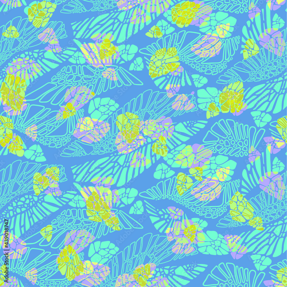 Spring-summer collection vector seamless pattern. Vivid palette, lollypop colors. Fashion textile print.
