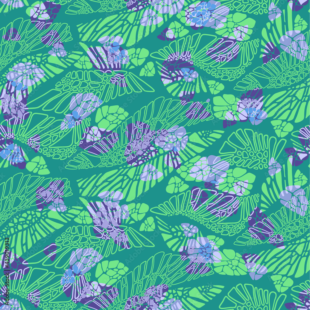 Fototapeta premium Spring-summer collection vector seamless pattern. Vivid palette, lollypop colors. Fashion textile print.