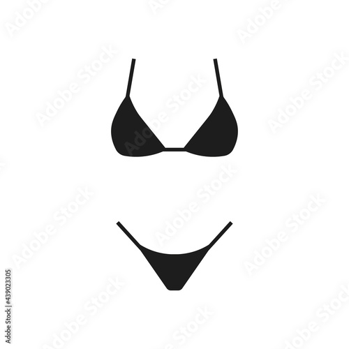 Bikini icon. Swimsuit. Vector. Flat design. 