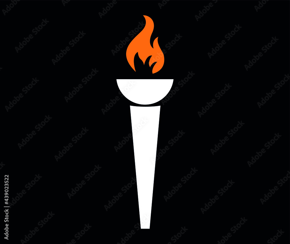 White torch fire design flame abstract illustration vector on Black Background
White torch fire design flame abstract illustration vector on Black Background