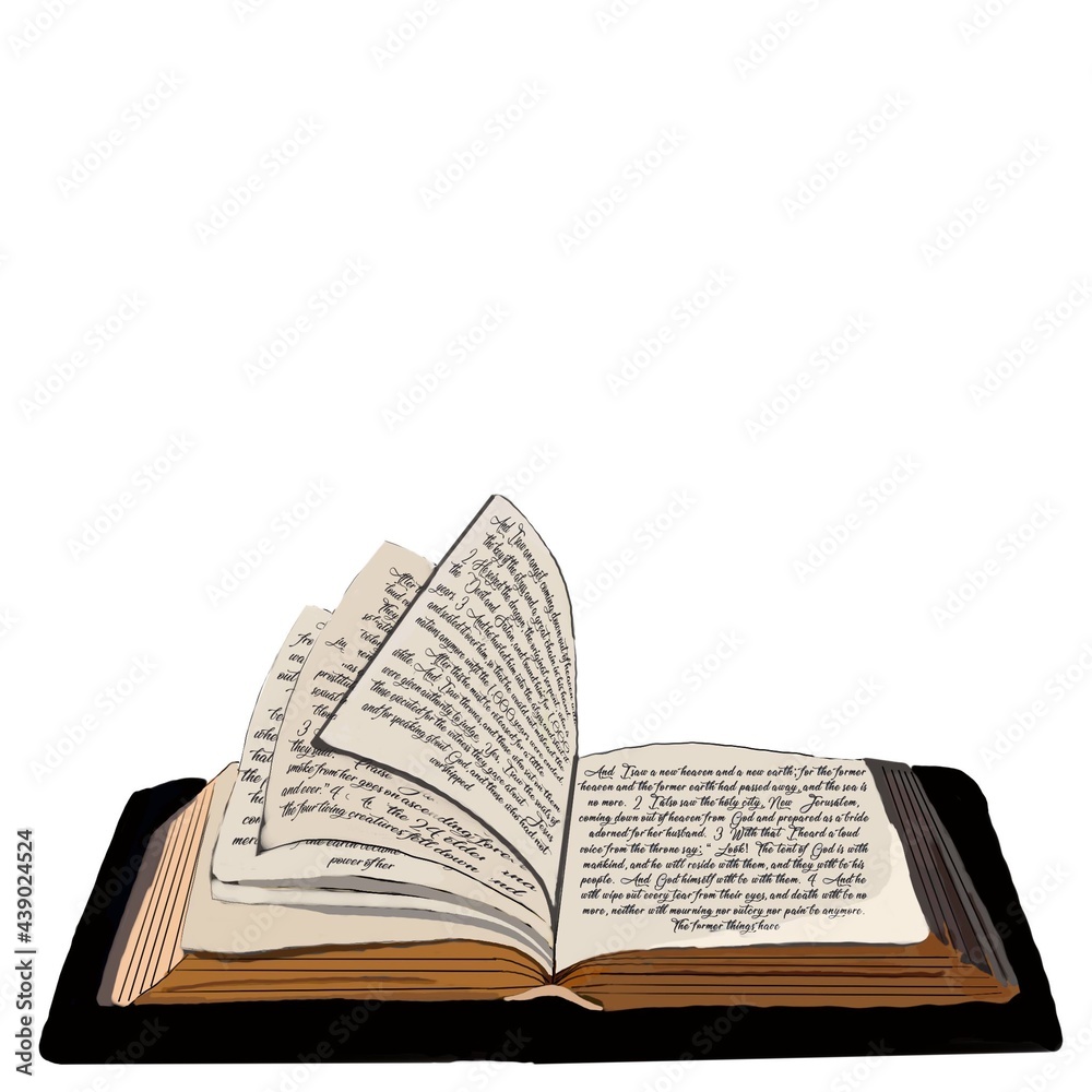 Obraz premium bible opened to revalation 