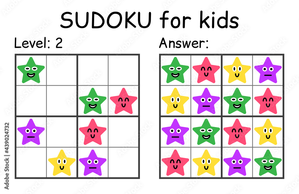 Fototapeta premium Sudoku. Kids and adult mathematical mosaic. Kids game. Magic square. Logic puzzle game. Digital rebus