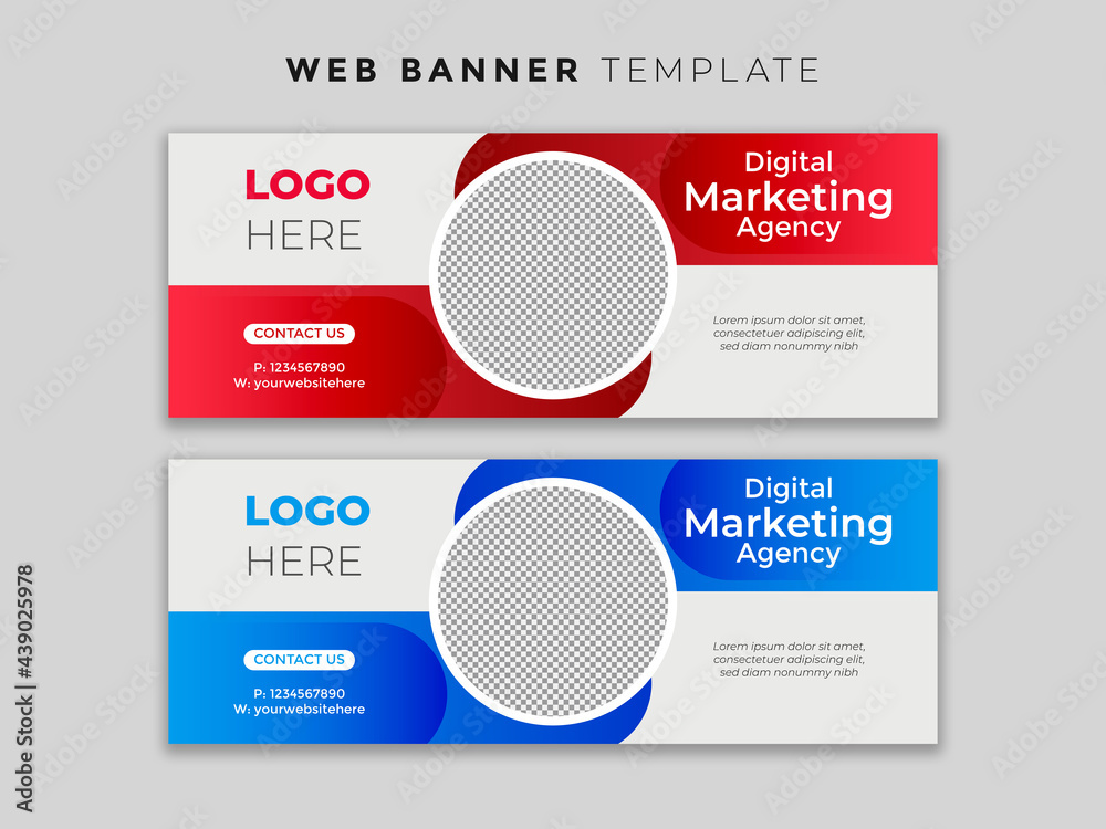 Modern social media banner and web banner template Modern social media banner and web banner template