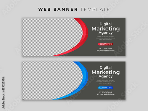 Professional social media banner and web banner template design