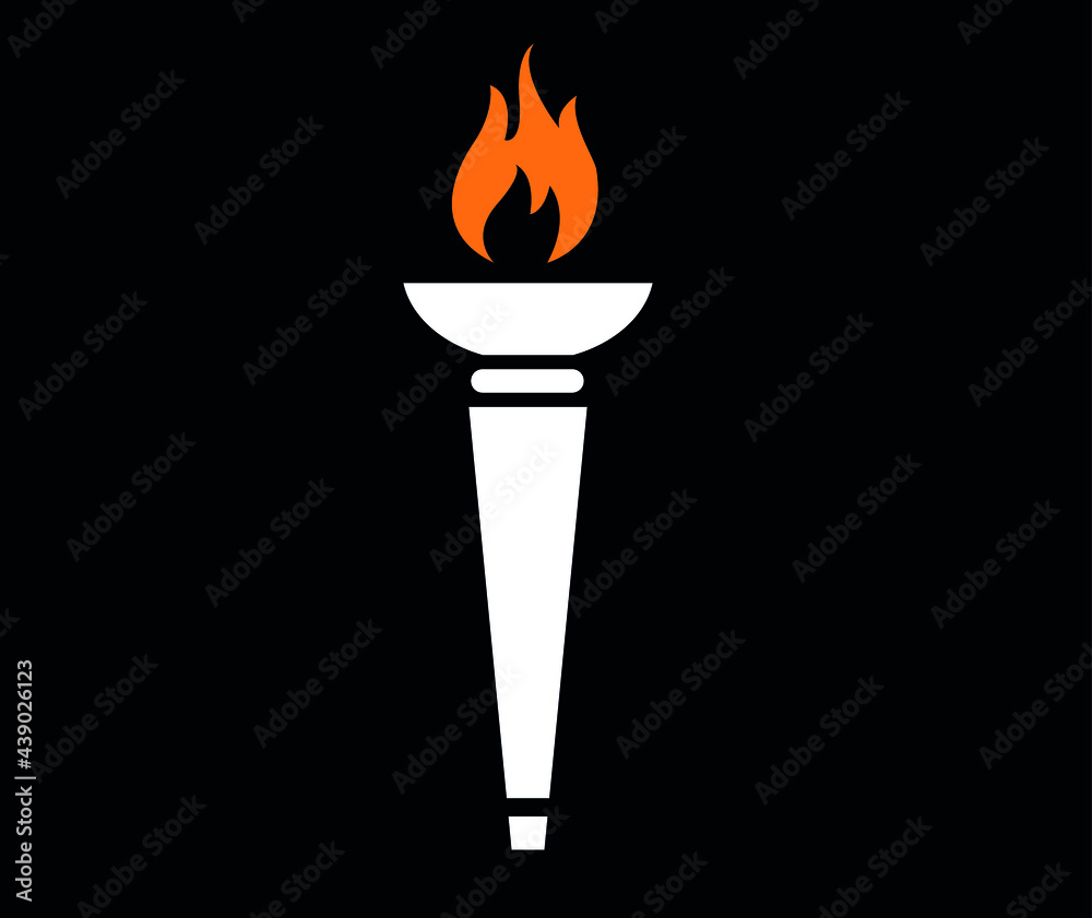 design torch symbol flame abstract illustration vector on Background Black
design torch symbol flame abstract illustration vector on Background Black
