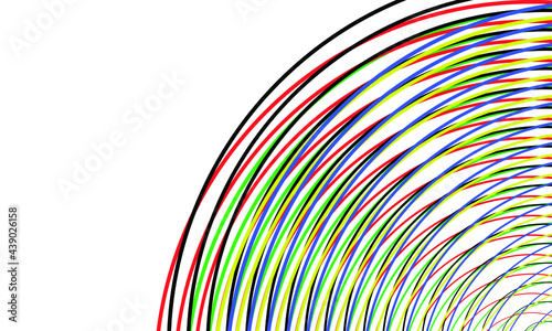 Colorful circles abstract background. Summer sports games symbol in Tokyo 2020. Competitions 2021. Isolated composition in blue, black, red, yellow, green. 