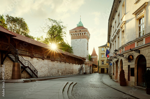 St. Florian's Gate in Krakow old town, Poland photo