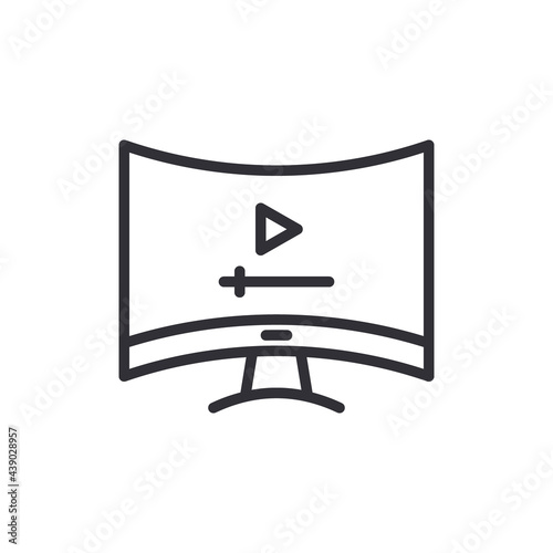 Smart Tv Flat Vector Icon. Smart TV mode icon. Widescreen symbol. Full hd. 3D Television sign. Infographic design buttons.