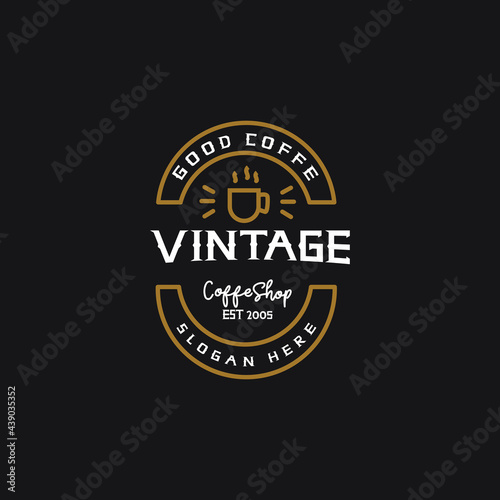 vintage logo.luxury logo.coffe shop retro logo.vintage logo templates for the coffe shop and barbershop
