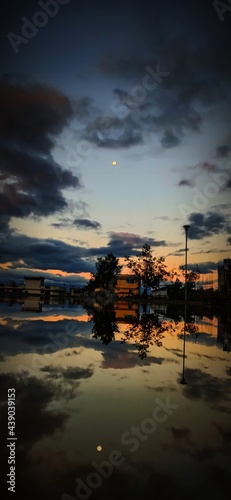 Moon over the lake 