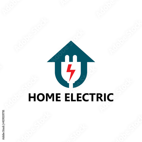 home electrical instalation logo. house power electricity icon vector