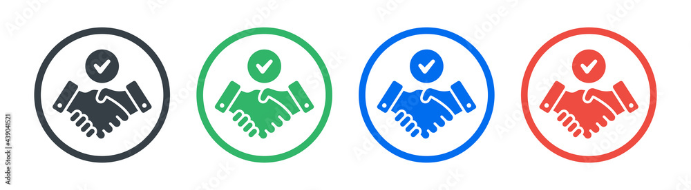 Business agreement handshake vector illustration. Business agreement handshake vector illustration.