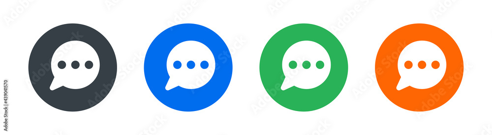 Chat message, comment icon vector isolated on white background. Chat message, comment icon vector isolated on white background.