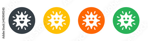 Smile, happy, funny face emoticon icon vector illustration.