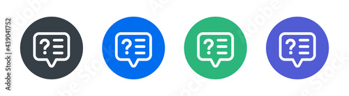 Opinion survey poll icon symbol.