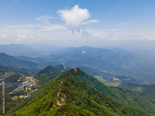 Early summer scenery of Dabie Mountain Bodao Peak Scenic Area in Luotian  Huanggang  Hubei  China