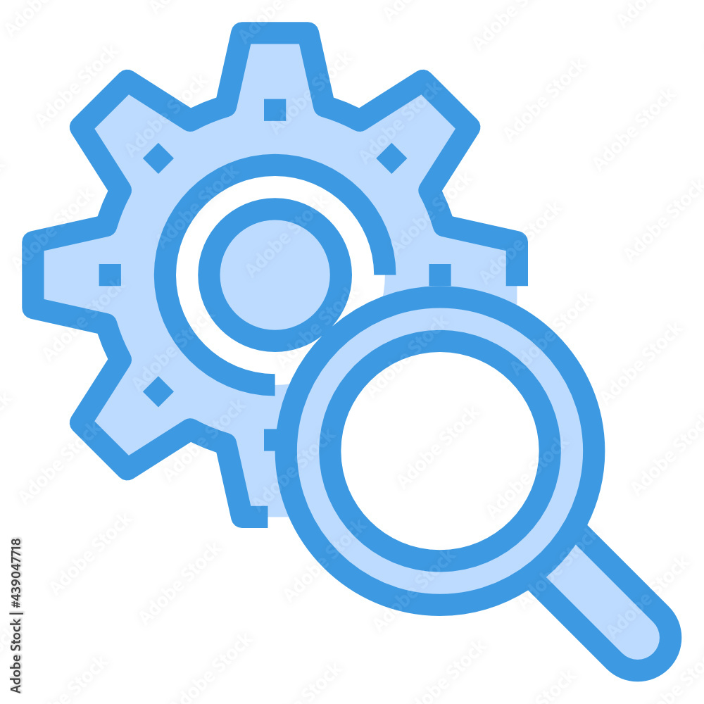 Analytic blue line icon Analytic blue line icon