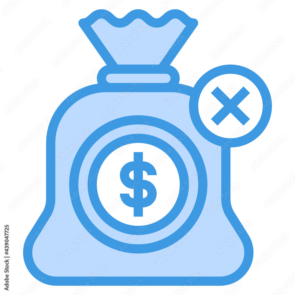 Fototapeta premium Bank blue line icon