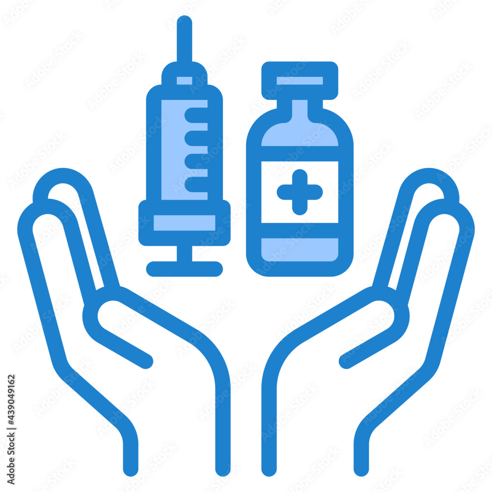 vaccine blue style icon