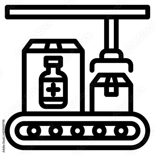 manufacture outline style icon