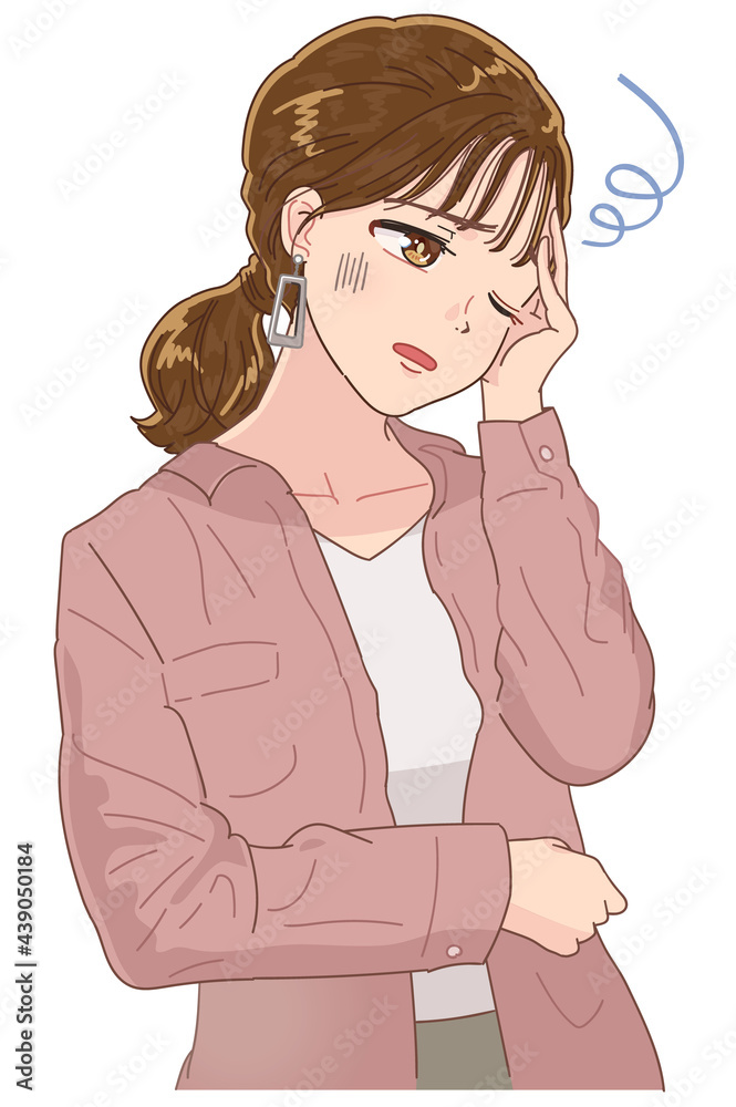 頭痛、体調不良の女性