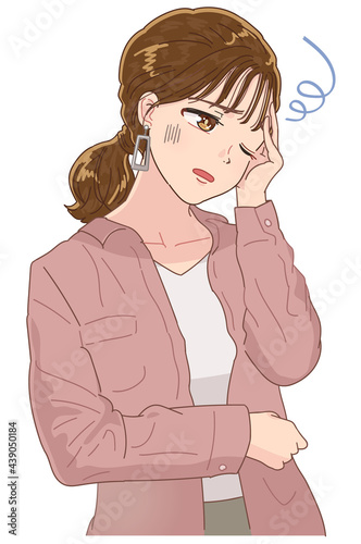 頭痛、体調不良の女性