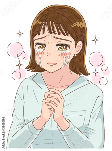 尊さのあまり涙があふれて止まらない女性 腐女子