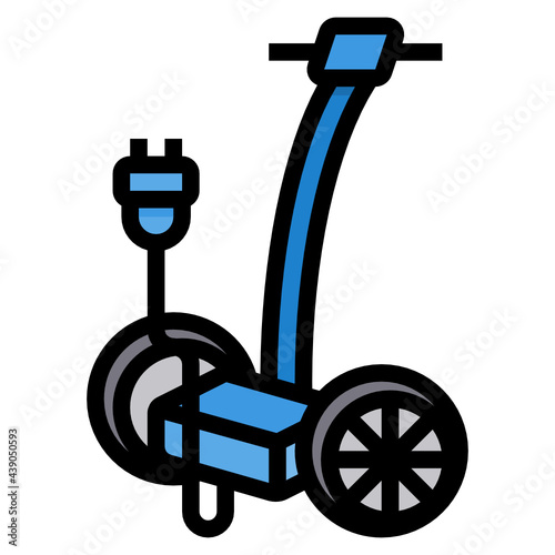 Electric Vehicle Scooter line icon