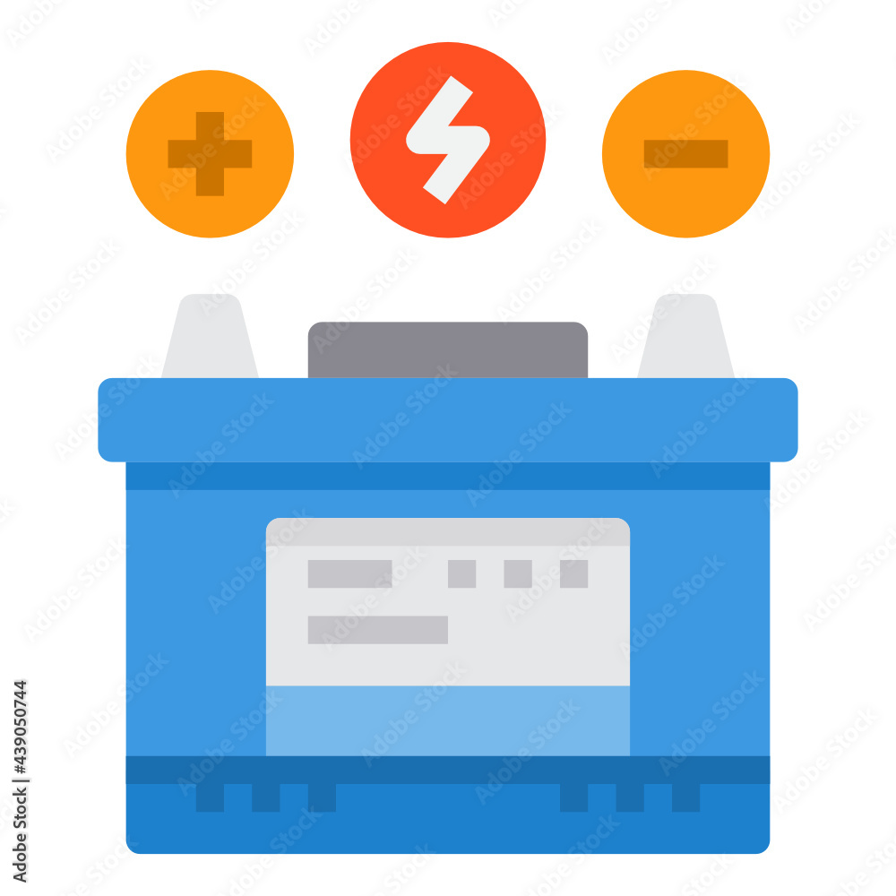 Electric Vehicle Battery flat icon Electric Vehicle Battery flat icon
