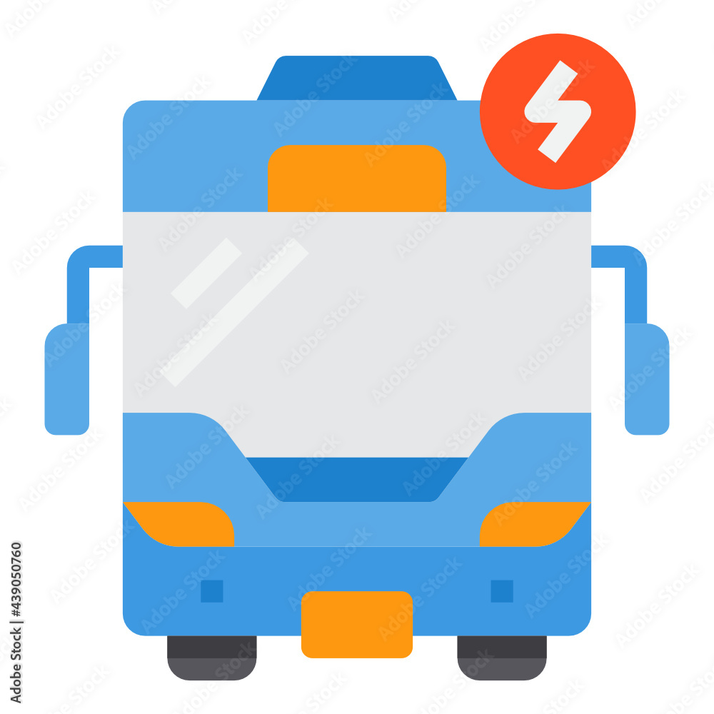 EV Bus flat icon EV Bus flat icon