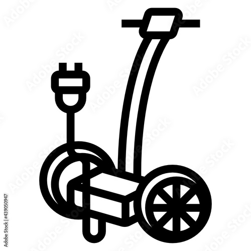 Electric Vehicle Scooter line icon