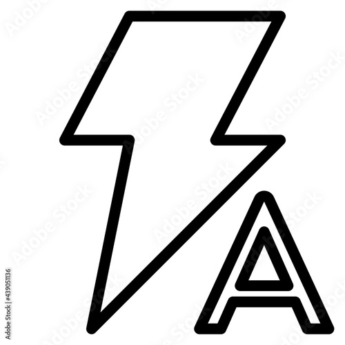 auto flash outline style icon