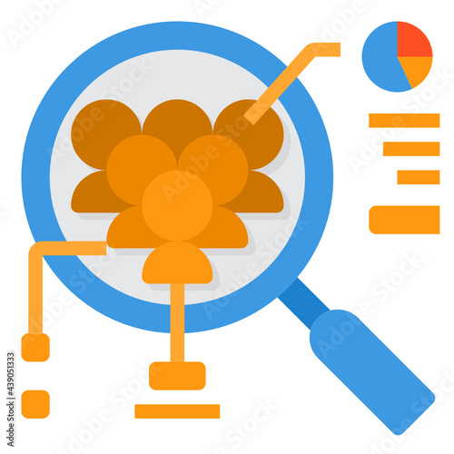 Market Research flat icon