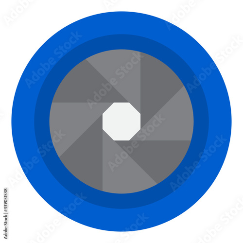diaphragm flat style icon