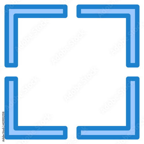 center weighted blue style icon