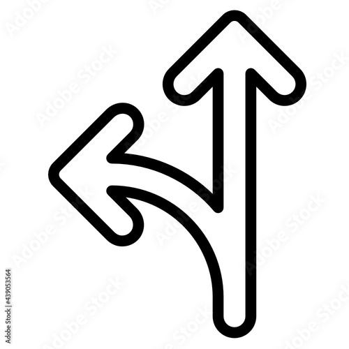 Go Left line icon