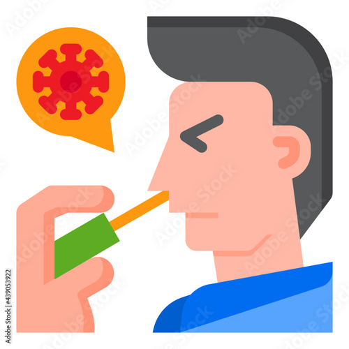 swab test flat style icon