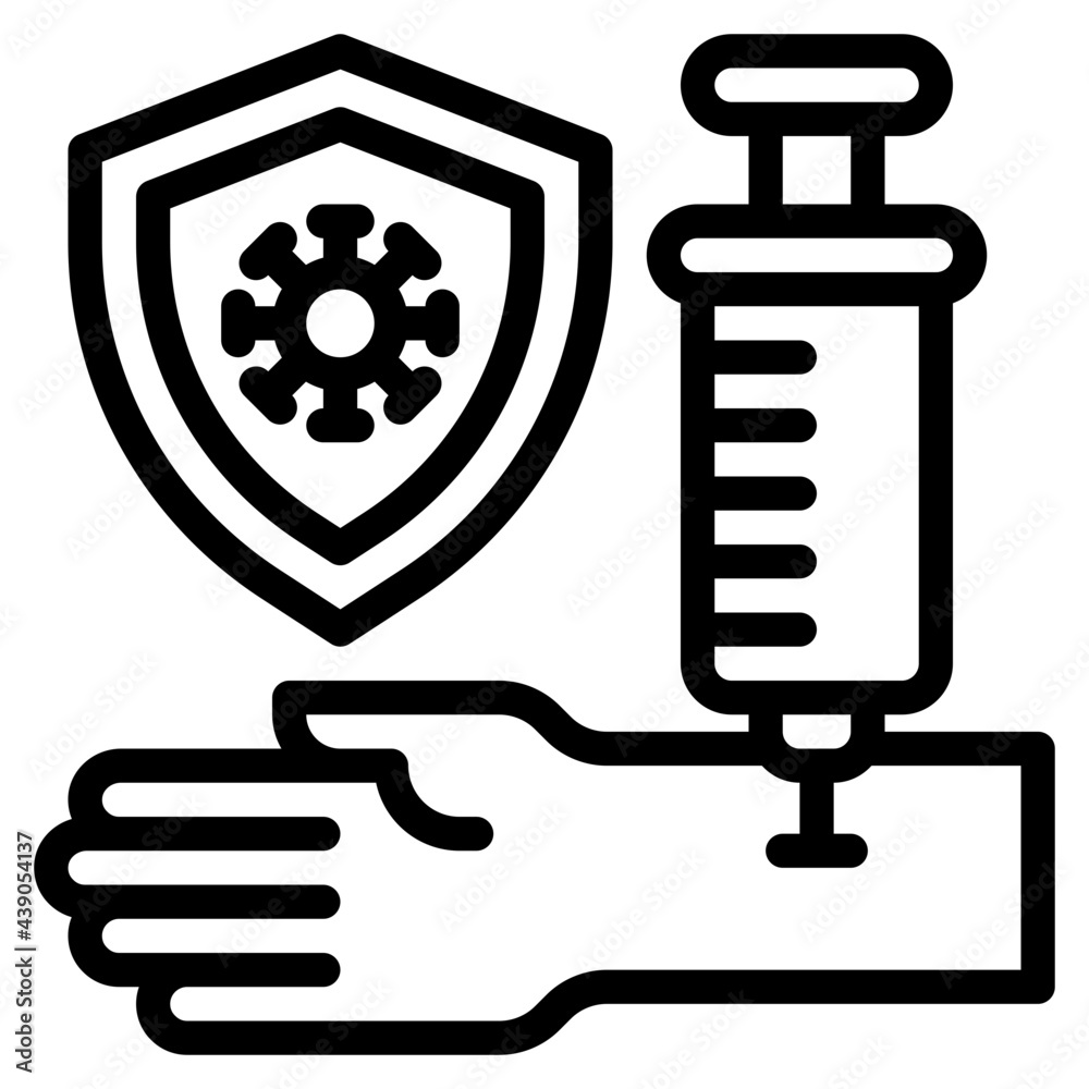 vaccine outline style icon