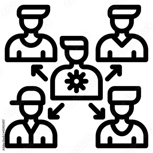 spreading outline style icon