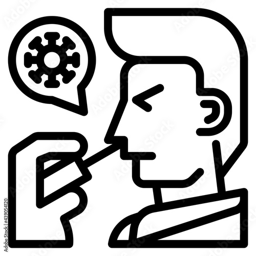 swab test outline style icon