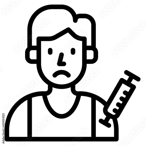 syringe outline style icon