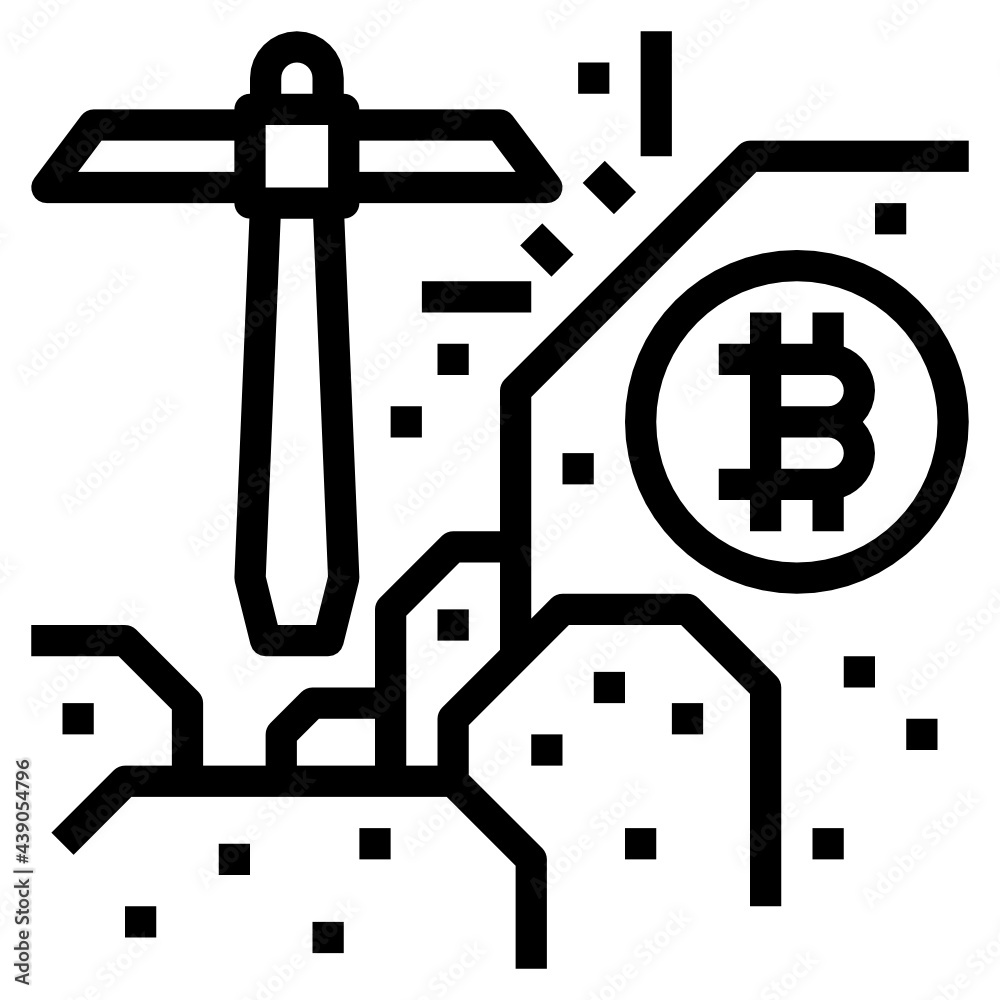 Bitcoin line icon Bitcoin line icon