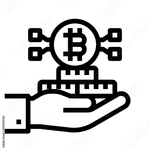 Bitcoin line icon