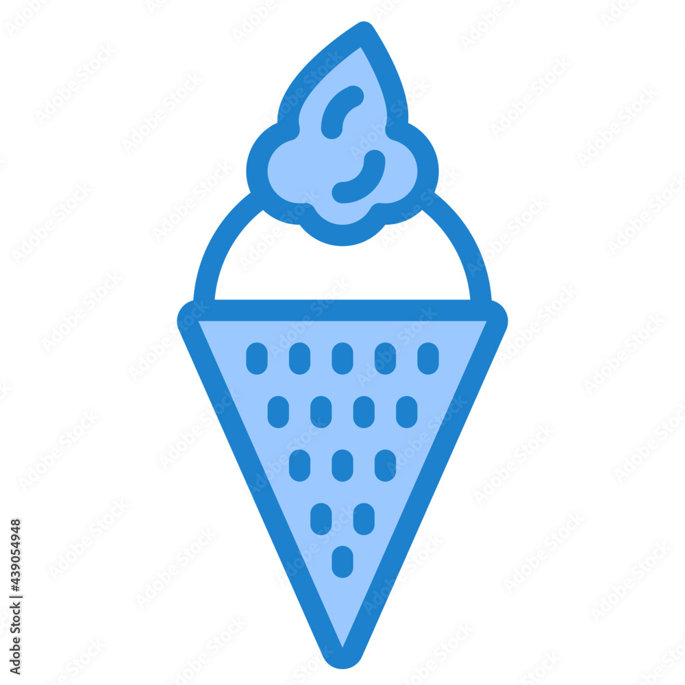 ice cream blue style icon ice cream blue style icon
