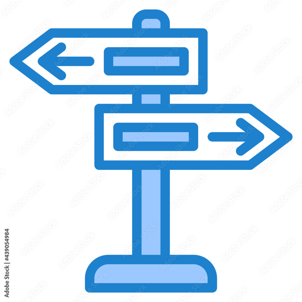 signboard blue style icon signboard blue style icon