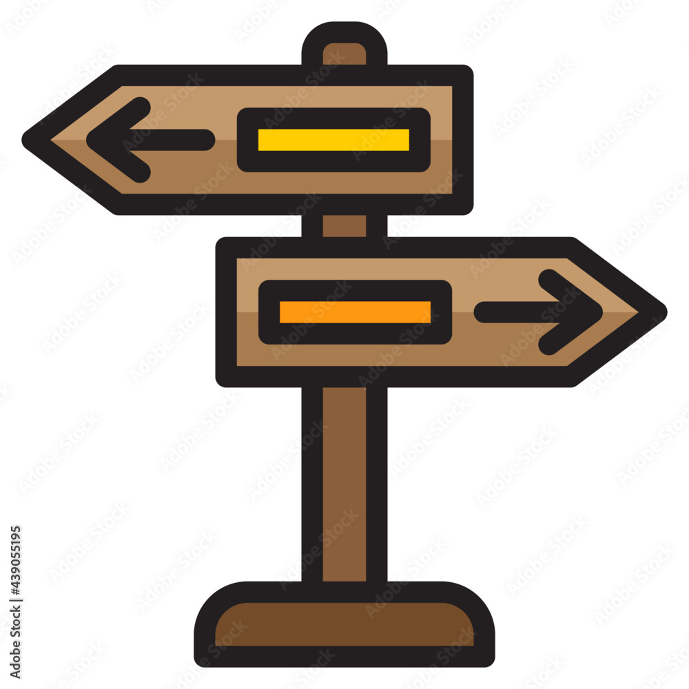 signboard color line style icon signboard color line style icon